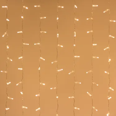 Светодиодная гирлянда ARD-CURTAIN-CLASSIC-2000x9000-CLEAR-2200LED Warm (230V, 120W) | 024875 | Arlight
