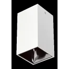 Светильник светодиодный ДПО GU10 без лампы квадратный белый корпус черный рефлектор