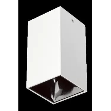 Светильник светодиодный ДПО GU10 без лампы квадратный белый корпус черный рефлектор