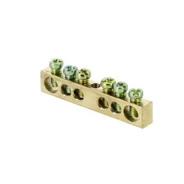 Шина нулевая PE 63.06 латунь