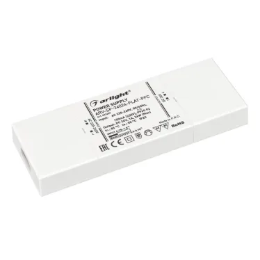 Блок питания ARV-SP-24024-FLAT-PFC (24V, 1A, 24W) (, IP20 Пластик, 5 лет)