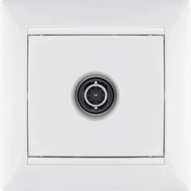 VALENA Розетка телевизионная TV звезда в рамку белая 1.5дБ