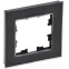 BRITE Рамка 1 пост РУ-1-2-Бр стекло черный матовый IEK