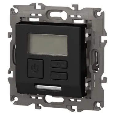 Терморегулятор универс.230В-Imax16А, Эра Elegance, антрацит, 14-4111-05