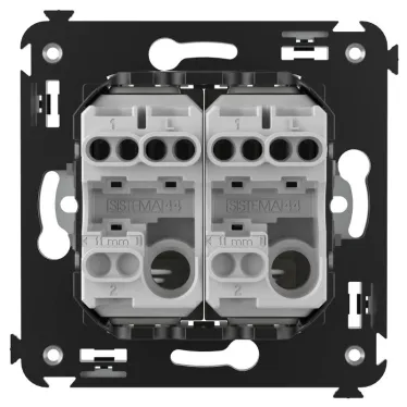 Avanti Выключатель двухклавишный в стену, ''Ванильная дымка''