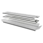 Дверь перфорированная двустворчатая для шкафа LINEA N 47U 600мм серая