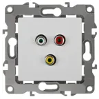 Розетка RCA, Эра12, белый, 12-3113-01