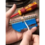 Шина нулевая 63.14 изолятор на DIN-рейку латунь