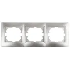 Рамка на 3 поста гор., СУ, Plano, алюминий, 1-503-03