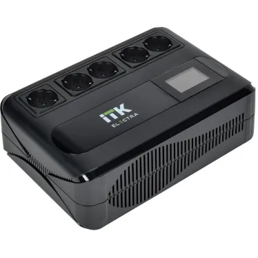 Источник бесперебойного питания Line-interactive 1000 ВА/600 Вт, однофазный, LCD дисплей, с АКБ 1х9AH, 5xSchuko