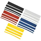 Набор трубок термоусадочных ТТУ 2/1 4/2 6/3 8/4 желтый/синий/красный/черный/белый 20х8см