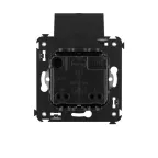 Avanti Розетка с крышкой в стену, 2P+E, ''Черный квадрат''