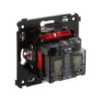 Avanti Розетка в стену, 2P+E, с защитными шторками, ''Красный квадрат''