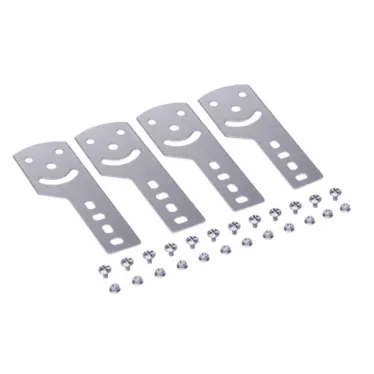Пластина крепежная GSV H80 в комплекте с крепежными элементами, необходимыми для монтажа, цинк-ламельная