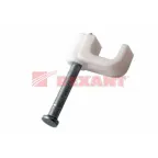 Крепеж кабеля плоский 4х2 мм, белый (50 шт/уп)