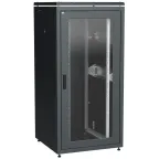 Шкаф сетевой 19' LINEA N 33U 800х800мм стеклянная передняя дверь задняя металлическая черный