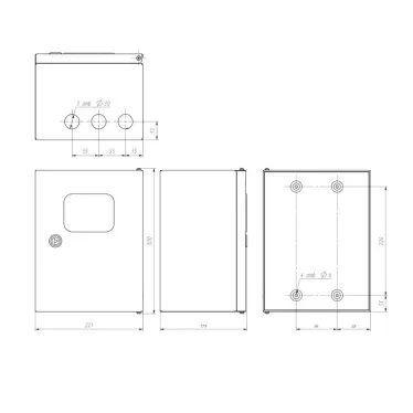 ЩМПг (окно)-00 IP54 (290х220х175) (84) SIMPLE