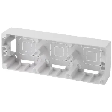 Коробка накладного монтажа 3 поста, Эра12, белый (5/50/400) 12-6103-01