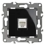 Розетка информационная RJ45, Эра12, чёрный, 12-3107-06
