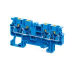 Клемма с 4 конт. push-in 2,5 кв.мм OptiClip СP-2,5-QUATTRO-(0,2-2,5)-I-BU-синий