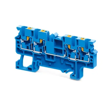Клемма с 4 конт. push-in 2,5 кв.мм OptiClip СP-2,5-QUATTRO-(0,2-2,5)-I-BU-синий
