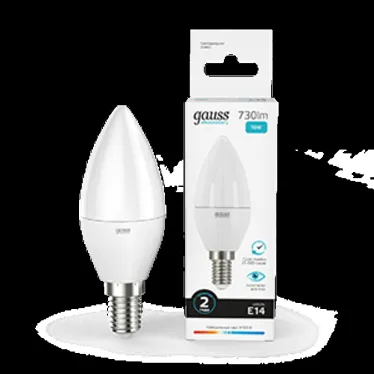 Лампа светодиодная LED 10 Вт 730 лм 4100К свеча нейтральный E14 AC 220В Elementary Gauss