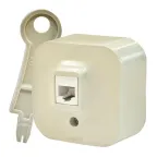 Quteo Розетка телефонная RJ11 наружная бежевая