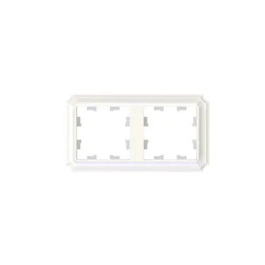 ATLASDESIGN ANTIQUE 2-постовая рамка, универсальная, ЖЕМЧУГ