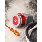 Розетка стационарная наружная 1252 3Р+РЕ+N 32А 380В IP67 PROxima