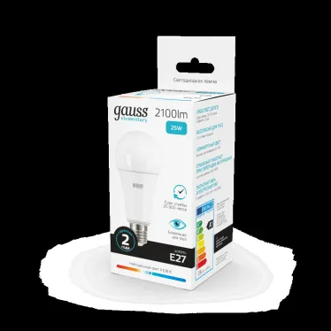 Лампа светодиодная LED 25 Вт 2100 лм 4100К А70 груша нейтральный E27 AC 220В Elementary Gauss