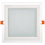 Светильник светодиодный встраиваемый ДВО 1625 со стеклом квадрат 18Вт 4000К IP20