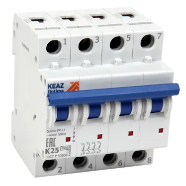 Выключатель автоматический OptiDin BM63-4Z25-10-УХЛ3