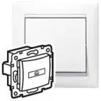 VALENA Выключатель карточного типа в рамку белый