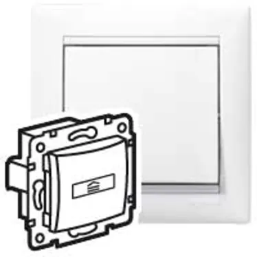 VALENA Выключатель карточного типа в рамку белый