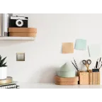 VALENA Выключатель двухклавишный в рамку слоновая кость