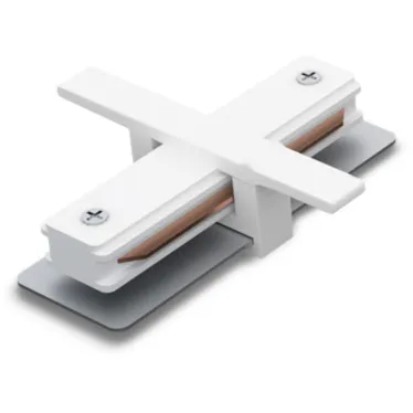 Коннектор прямой белый для встраиваемого шинопровода