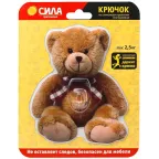 Крючок на силиконовом креплении Мишка Teddy 12х14.5 см нагрузка до 25 кг СИЛА SHT12-S1C-12