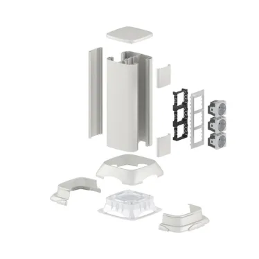 Миниколонна алюминиевая 0.35м серый металлик