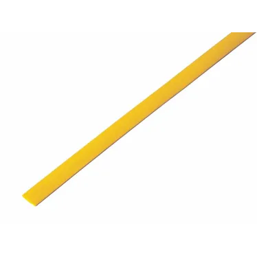Трубка термоусаживаемая ТУТ 5,0/2,5 мм желтая, 1 м