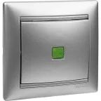 VALENA Рамка 1 пост горизонтальная алюминий