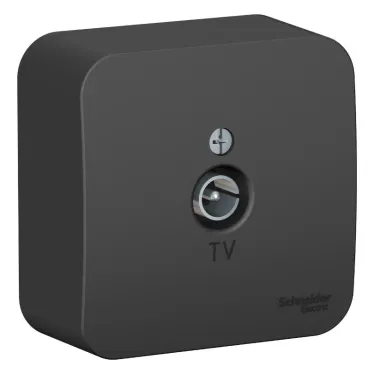 Коннектор ТВ BLANCA с изолирующей пластиной, антрацит