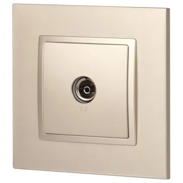 Розетка TV одиночная, Эра Elegance, шампань, 14-3101-04