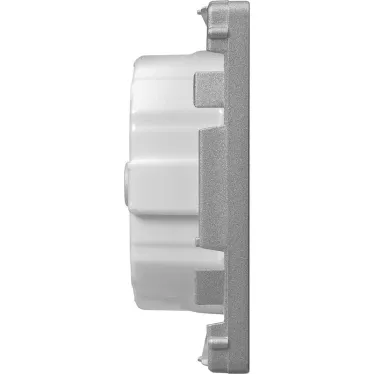 Valena LIFE Лицевая панель розетки 2К+З Алюминий