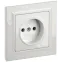 BRITE Розетка 1 пост без заземления без защитных шторок 10А в сборе РСР10-1-0-БрБ белый IEK