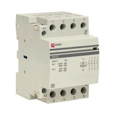 Контактор модульный КМ 32А 4NО (3 модуля) 24В АС PROxima