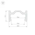 Профиль пластиковый ARH-CH15-2000-PVC (ARL, Пластик)