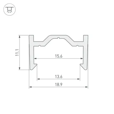 Профиль пластиковый ARH-CH15-2000-PVC (ARL, Пластик)