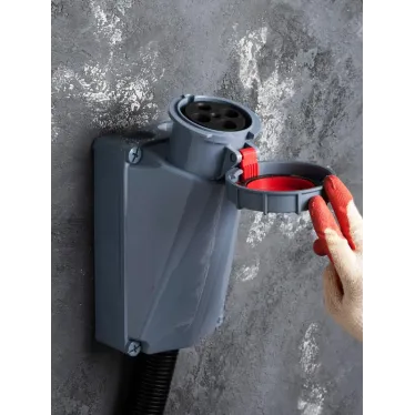 Розетка стационарная наружная 1442 3Р+РЕ 125А 380В IP67 PROxima