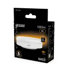 Лампа светодиодная LED 8Вт GX53 220В 2700К | 108008108 | Gauss