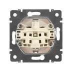 VALENA Розетка с заземлением со шторками в рамку белая